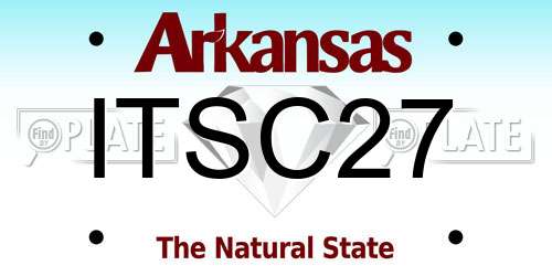 ITSC27 Arkansas License Plate