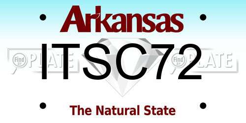 ITSC72 Arkansas License Plate