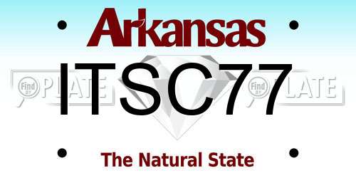 ITSC77 Arkansas License Plate