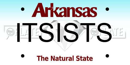 ITSISTS Arkansas License Plate