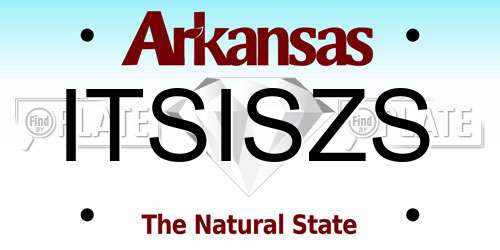 ITSISZS Arkansas License Plate