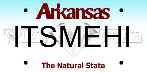 ITSMEHI Arkansas License Plate