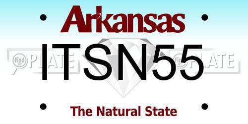 ITSN55 Arkansas License Plate