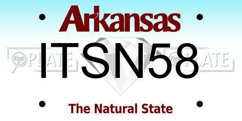 ITSN58 Arkansas License Plate