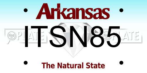 ITSN85 Arkansas License Plate