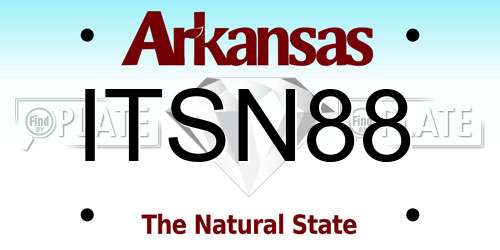 ITSN88 Arkansas License Plate