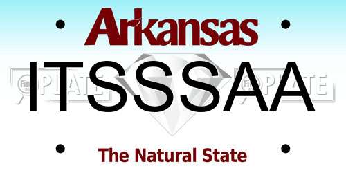 ITSSSAA Arkansas License Plate
