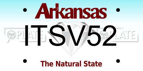 ITSV52 Arkansas License Plate