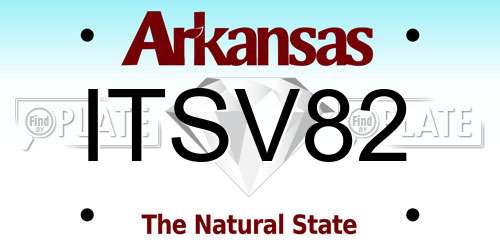 ITSV82 Arkansas License Plate