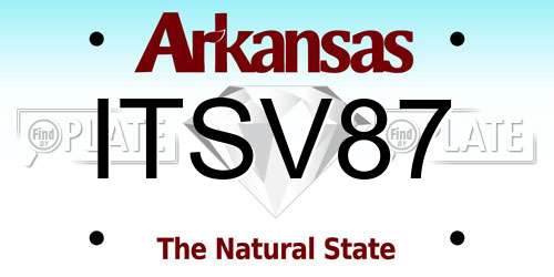 ITSV87 Arkansas License Plate