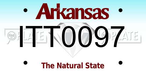 ITT0097 Arkansas License Plate