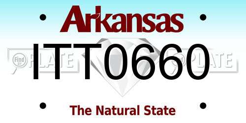 ITT0660 Arkansas License Plate