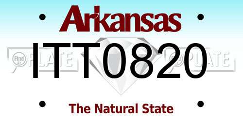 ITT0820 Arkansas License Plate