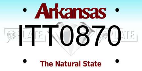 ITT0870 Arkansas License Plate
