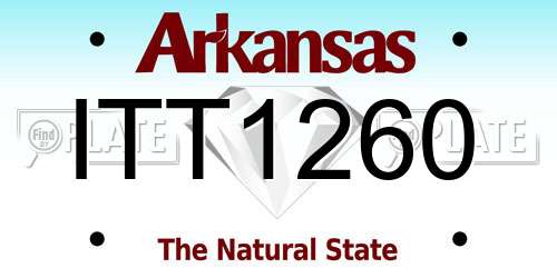 ITT1260 Arkansas License Plate