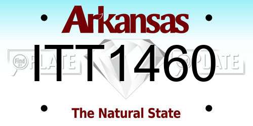 ITT1460 Arkansas License Plate