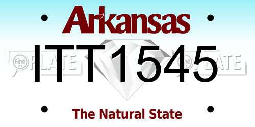 ITT1545 Arkansas License Plate