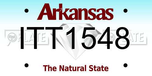 ITT1548 Arkansas License Plate