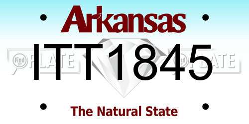 ITT1845 Arkansas License Plate