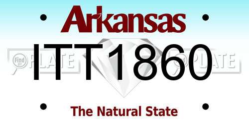 ITT1860 Arkansas License Plate