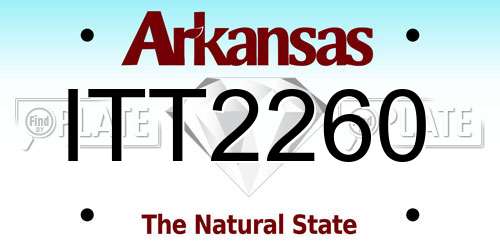 ITT2260 Arkansas License Plate