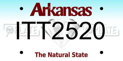 ITT2520 Arkansas License Plate