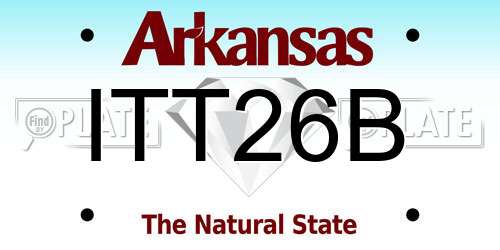 ITT26B Arkansas License Plate