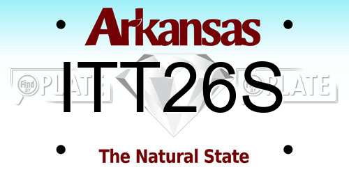 ITT26S Arkansas License Plate