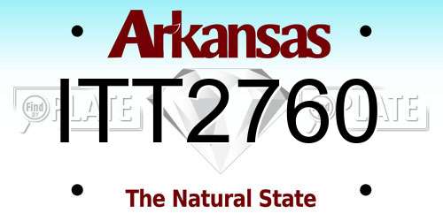 ITT2760 Arkansas License Plate