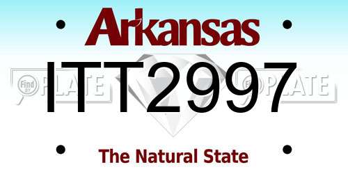 ITT2997 Arkansas License Plate
