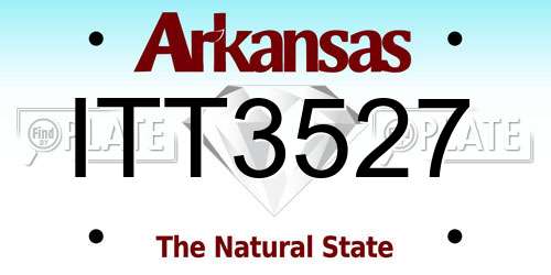 ITT3527 Arkansas License Plate