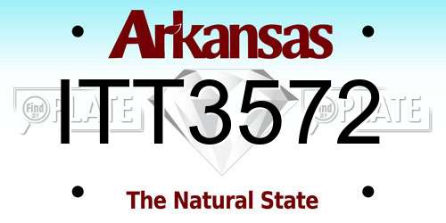 ITT3572 Arkansas License Plate