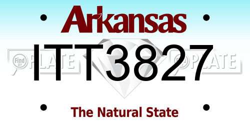 ITT3827 Arkansas License Plate