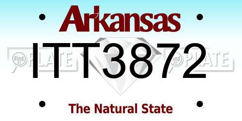 ITT3872 Arkansas License Plate