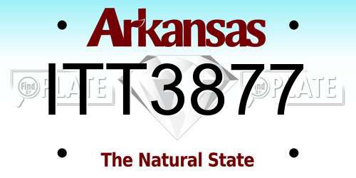 ITT3877 Arkansas License Plate