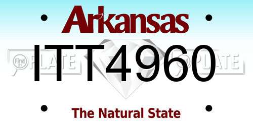 ITT4960 Arkansas License Plate