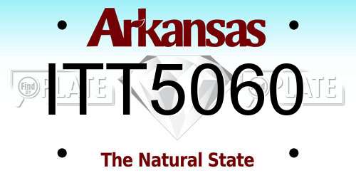 ITT5060 Arkansas License Plate