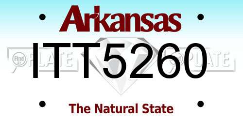 ITT5260 Arkansas License Plate
