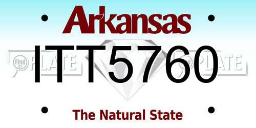 ITT5760 Arkansas License Plate