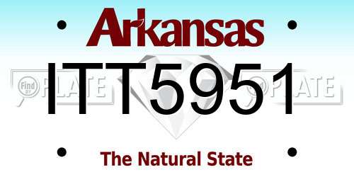 ITT5951 Arkansas License Plate