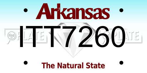 ITT7260 Arkansas License Plate