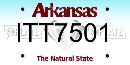 ITT7501 Arkansas License Plate