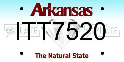 ITT7520 Arkansas License Plate