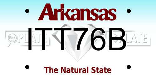 ITT76B Arkansas License Plate