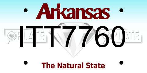 ITT7760 Arkansas License Plate