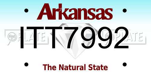 ITT7992 Arkansas License Plate