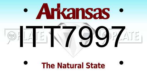 ITT7997 Arkansas License Plate