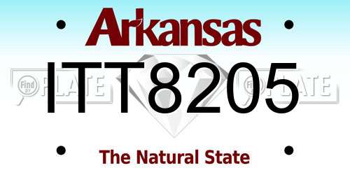 ITT8205 Arkansas License Plate