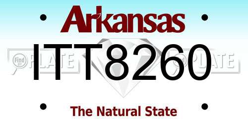 ITT8260 Arkansas License Plate