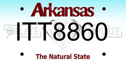 ITT8860 Arkansas License Plate
